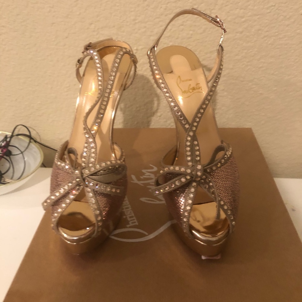 Christian Louboutin sling back open toe